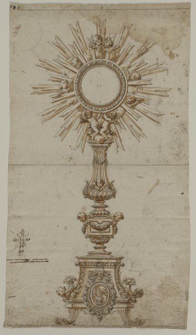 Projeto para um Monstrance, 1600s. de Unbekannt