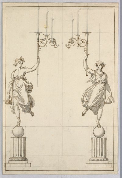 Design para um par de candelabros de Unbekannt
