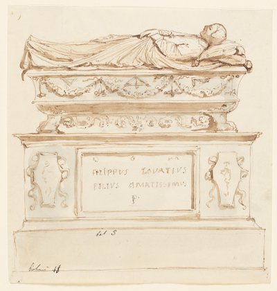 Projeto de um monumento sepulcral para Filippo Lovazzi de Unbekannt
