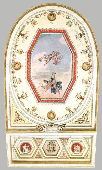 Projete para um teto em um teatro, Itália, 1928. de Unbekannt
