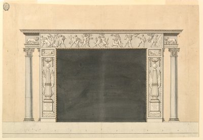 Projeto para a Elevação de um Mantelpiece de Unbekannt