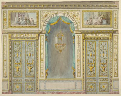Projeto para a decoração da parede do apartamento de Maria Antonieta no Palácio de Fontainebleau de Unbekannt