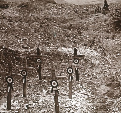 Bateria destruída, Fort Vaux, norte da França, c1914-c1918 de Unbekannt