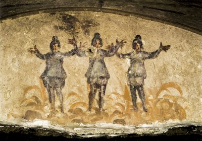 Pormenor de um fresco das Catacumbas de Priscilla (Priscilla), século II ou III d.C. de Unbekannt