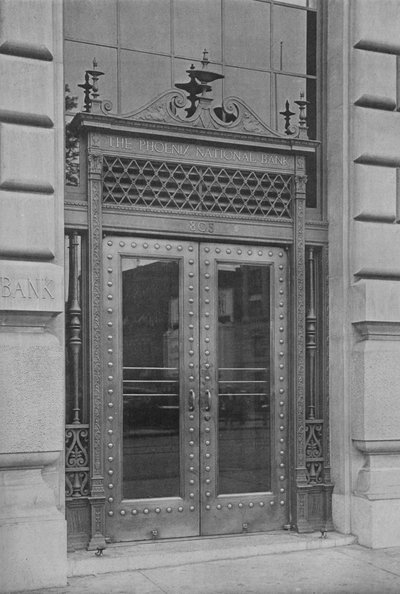 Detalhe da porta de entrada lateral, Phoenix National Bank, 1924 de Unbekannt
