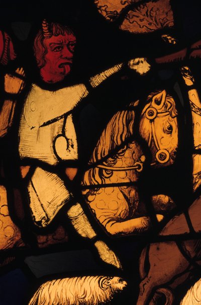 Diabo em um cavalo, detalhe de Unbekannt