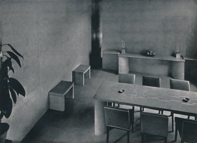 Sala de jantar do arquiteto Oliver Hill, FRIBA, 1942 de Unbekannt