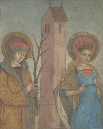 Díptico dos Santos Achatius, Barbara, Apollonia e Sebald, c. 1490. de Unbekannt