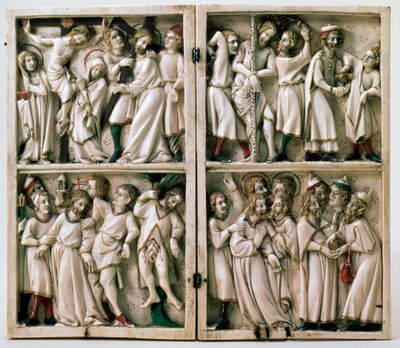 Díptico com assuntos do evangelho, final do século XIV de Unbekannt