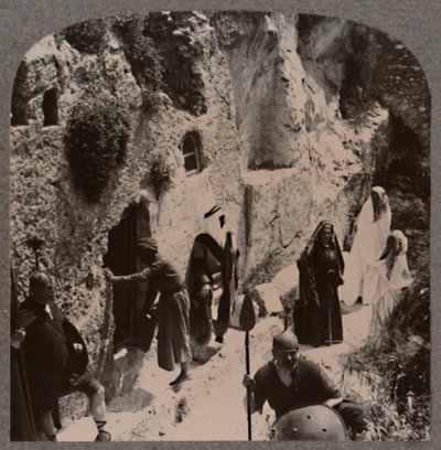 Discípulos, com as mulheres, no início da sepultura de Cristo, c1900 de Unbekannt
