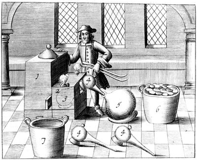 Destilação de ácido nítrico, 1683 de Unbekannt