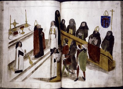 Serviço divino de acordo com o rito ortodoxo grego de: Ulrich Richental Chronicle of the Council of Constance, 1414-1418 de Unbekannt