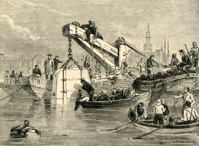 Sino de mergulho usado na construção do túnel do Tamisa, c1878. de Unbekannt