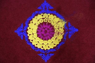 Diwali rangoli no templo Shirdi Sai Baba, Leicester. Reino Unido. de Unbekannt