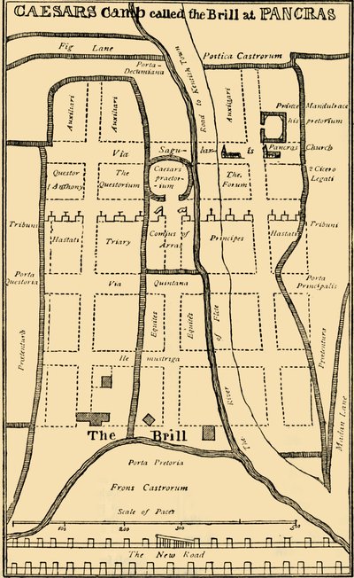 Dr. Stukeleys Plano do Campo em St. Pancras, c1750, c1876. de Unbekannt
