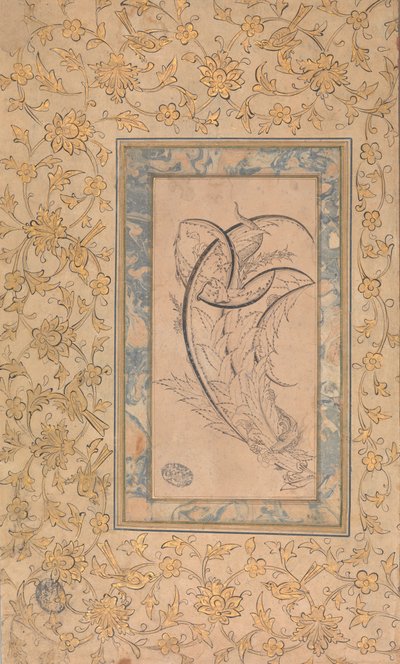 Dragão enrolado em folhas de Saz, ca. 1550-70. de Unbekannt