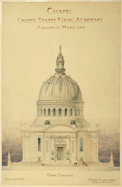 Desenho, Capela, Academia Naval dos E.U.A. de Unbekannt