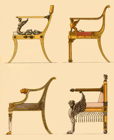 Cadeiras de sala de estar, 1808, 1946. de Unbekannt