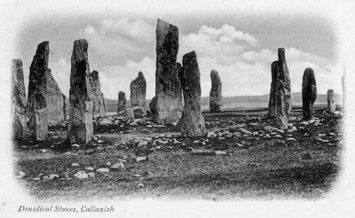 Druidical Stones, Callanish, Ilha de Lewis, Ilhas Ocidentais, Escócia, 1902 de Unbekannt
