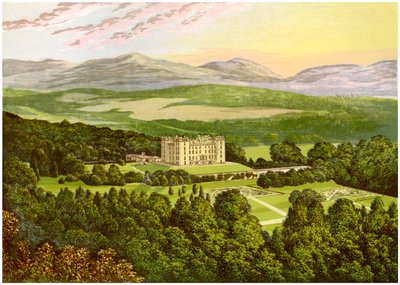 Castelo Drumlanrig, Dumfriesshire, Escócia, casa do Duque de Buccleuch, c1880 de Unbekannt