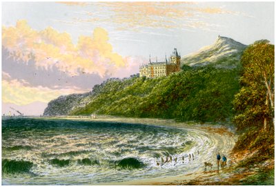 Castelo de Dunrobin, Sutherland, Escócia, casa do Duque de Sutherland, c1880 de Unbekannt