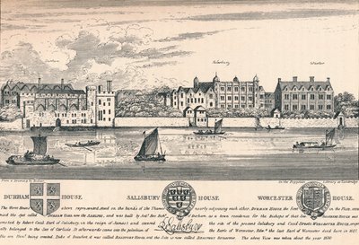 Durham House, Salisbury House e Worcester House, Londres, c1808 1903 de Unbekannt