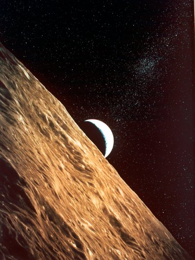 Nascer da Terra visto da superfície da Lua, Missão Apollo, 1969 de Unbekannt