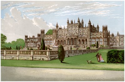 Eaton Hall, Cheshire, casa do duque de Westminster, c1880 de Unbekannt