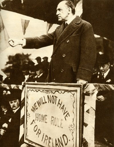 Edward Carson fazendo um discurso, 1912, 1935. de Unbekannt