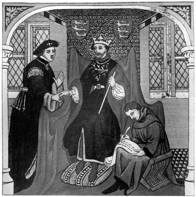 Eduardo III e o Conde de Flandres, século XIV, 1910 de Unbekannt