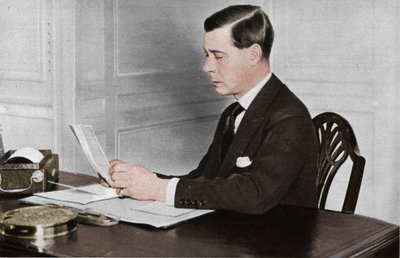 Edward VIII trabalhando em seu escritório no St. Jamess Palace, Londres, 1936 de Unbekannt