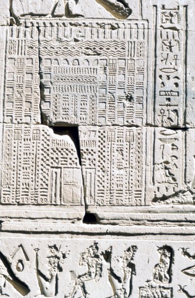 Calendário egípcio, Templo de Kom Ombo, Egito, século II-I aC de Unbekannt