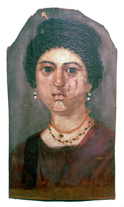 Retrato de cera egípcia de uma senhora, século II de Unbekannt