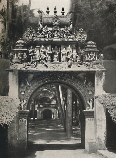 Entrada para um templo hindu, Ceilão, 1926 de Unbekannt