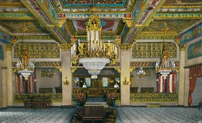 Interior elaborado do cassino e famosa barra de ouro, Hotel Agua Caliente, c1939 de Unbekannt