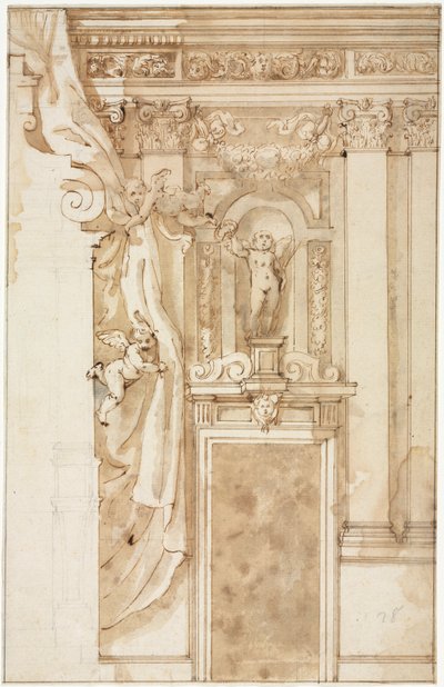 Elevação para decoração de parede, c. 1550 de Unbekannt