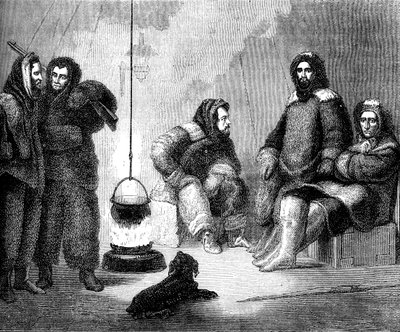 Elisha Kent Kane e seus companheiros na Groenlândia, c1855 c1880 de Unbekannt
