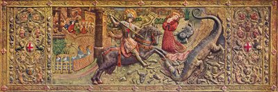 Retábulo dianteiro bordado de São Jorge, do Palau de la Generalitat, século XV de Unbekannt