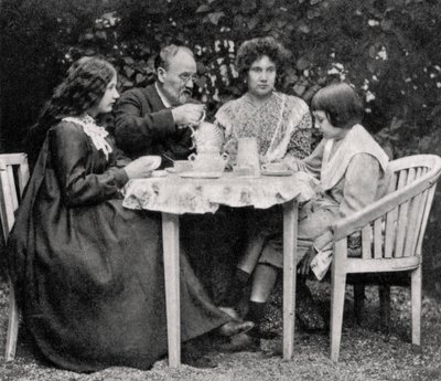 Emile Zola, romancista francês, com sua família, 1899 de Unbekannt