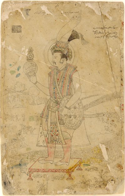 Imperador Jahangir segurando um orbe, início do século 18. de Unbekannt