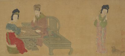 Imperador Minghuang e Consort Yang Jogando Weiqi, dinastia Ming ou Qing, século XVII. de Unbekannt