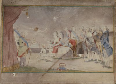 Imperatriz Catarina II com sua família e cortesãos, final dos anos 1780 de Unbekannt