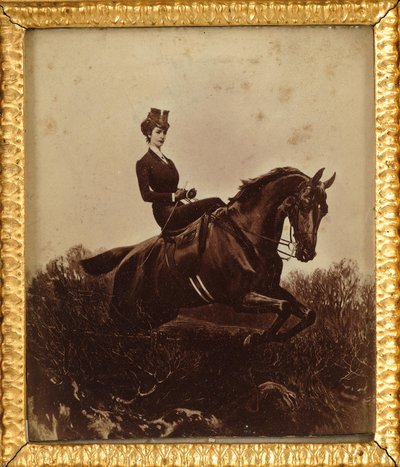 Imperatriz Elisabeth a cavalo, c. 1890. de Unbekannt
