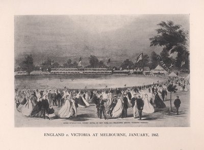 Inglaterra v Victoria em Melbourne, Austrália, janeiro de 1862 1912 de Unbekannt