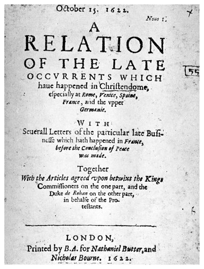 Livro de notícias em inglês, 1622 1956 de Unbekannt