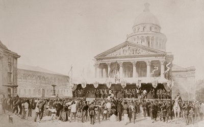 Alistamento de voluntários na Guarda Nacional, Place du Pantheon, Paris, 1870-1871 de Unbekannt