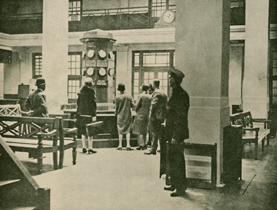 Hall de entrada, Estação Aérea de Londres, 1927 de Unbekannt