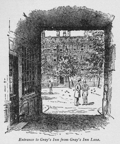Entrada para o Grays Inn de Grays Inn Lane, c1918 de Unbekannt