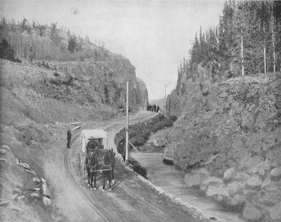 Entrada ao parque de Yellowstone, c1897. de Unbekannt