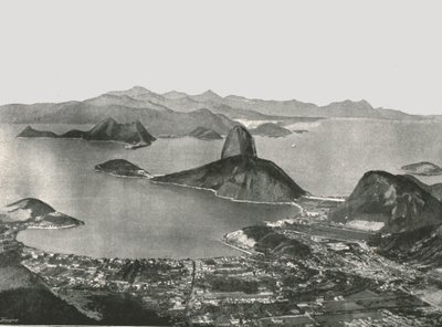 Entrada para a Baía do cume do Corcovado, Rio de Janeiro, Brasil, 1895. de Unbekannt